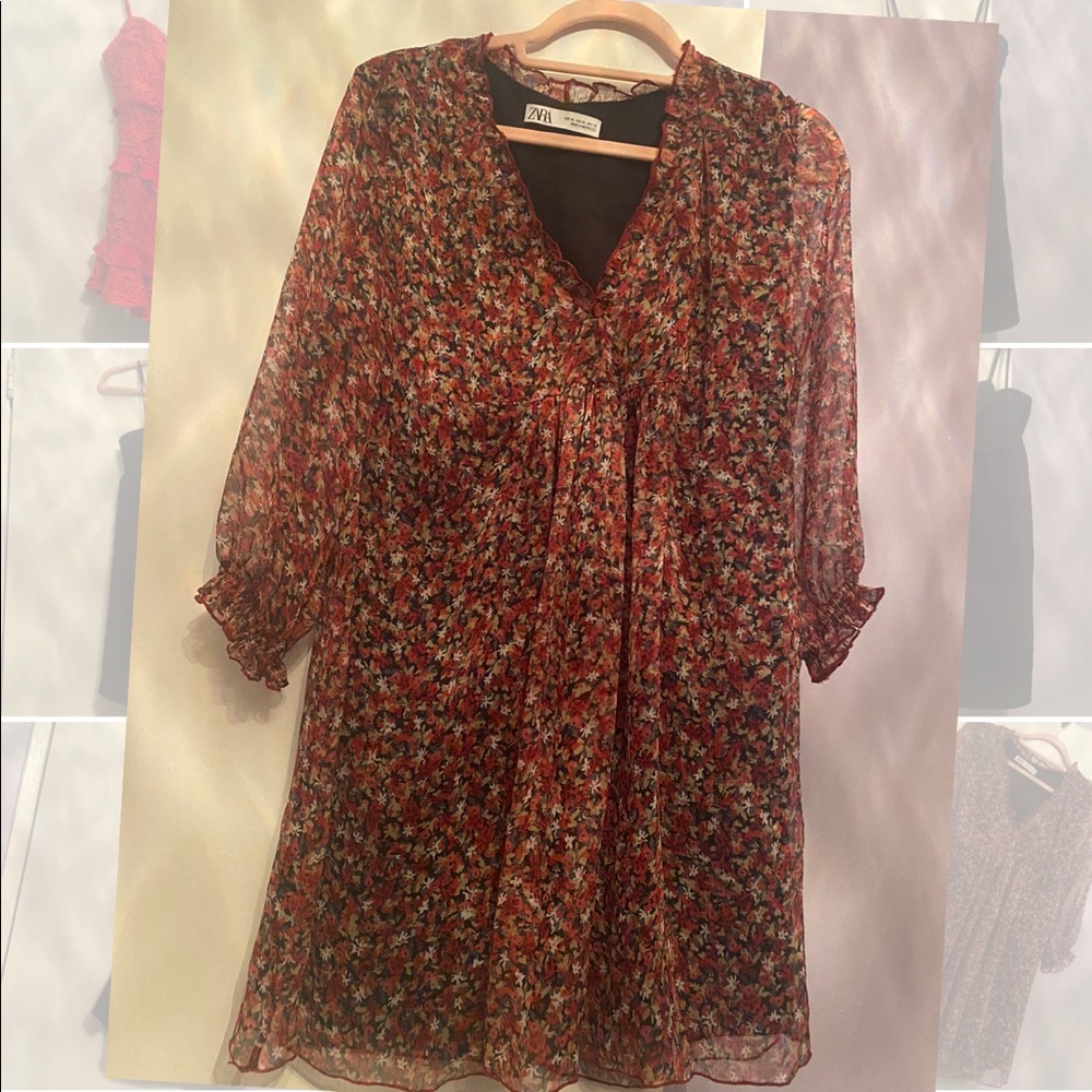 Zara floral splendor dress